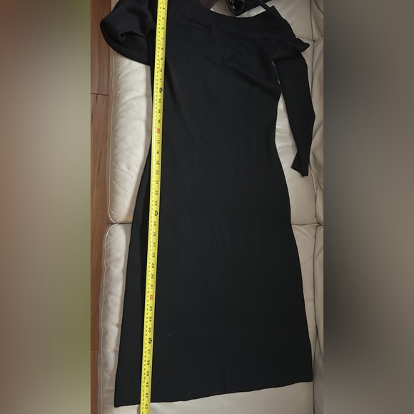 Jacob flattering fitted wool extra warm black dress - Picture 3 of 6